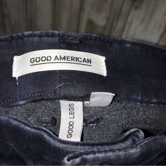 NWT Good American Good Leg High Rise Distressed Skinny Blue 308 - Picture 5 of 9
